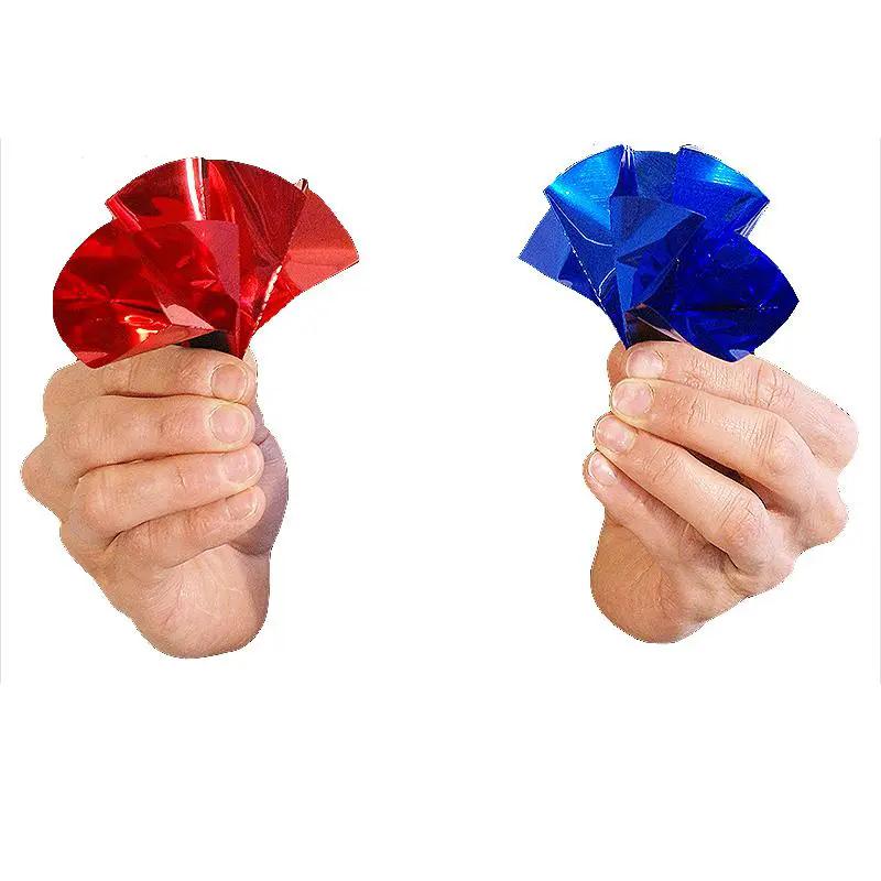 Bare Hand Flower Production - 10 Multicolored Mylar Flowers by Difatta