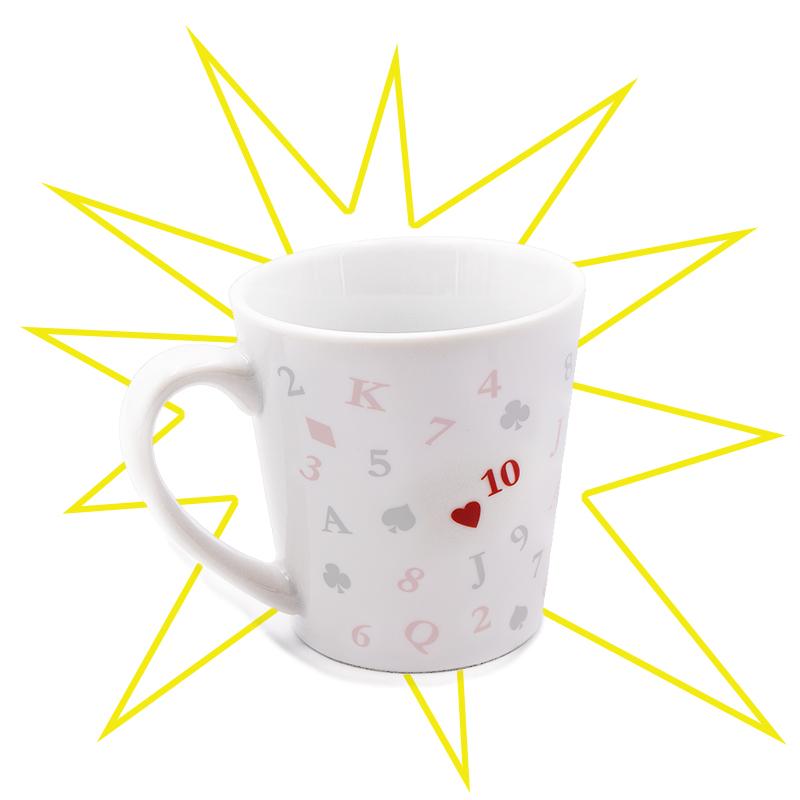 Magic Prediction Mug - 10 of  Hearts