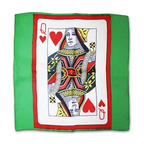 Sitta Card Silk - Green - 45 cm (18 ) - Queen of Hearts by Difatta