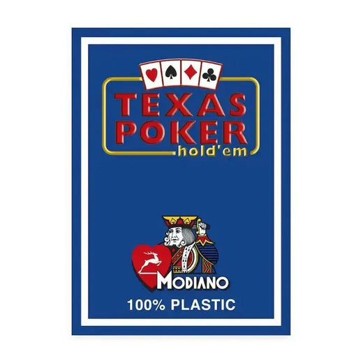 Modiano playing cards - Texas Poker 2 Jumbo index Blue by Difatta