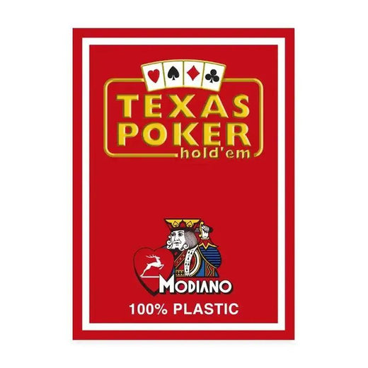 Modiano playing cards - Texas Poker 2 Jumbo index Red by Difatta