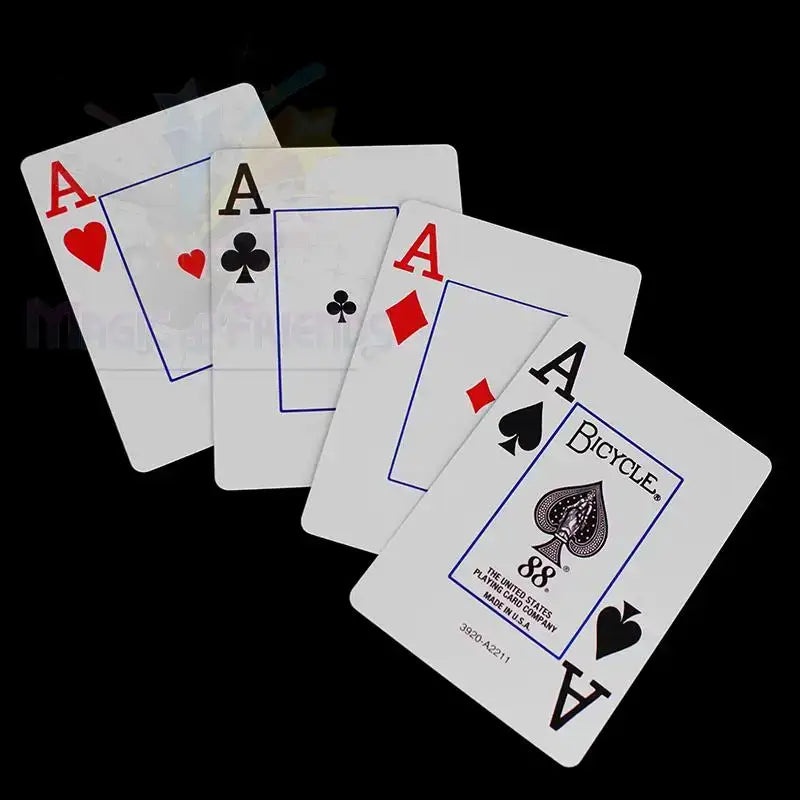 Bicycle - Poker size jumbo index - Red back by Difatta