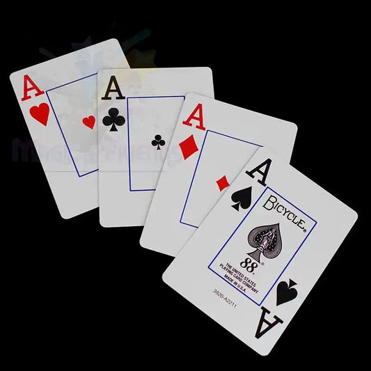 Bicycle - Poker size jumbo index - Red back by Difatta