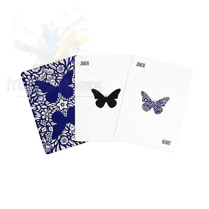 Original 3rd Edition Butterfly Playing Cards with video tutorials - Blue (marked) by Difatta