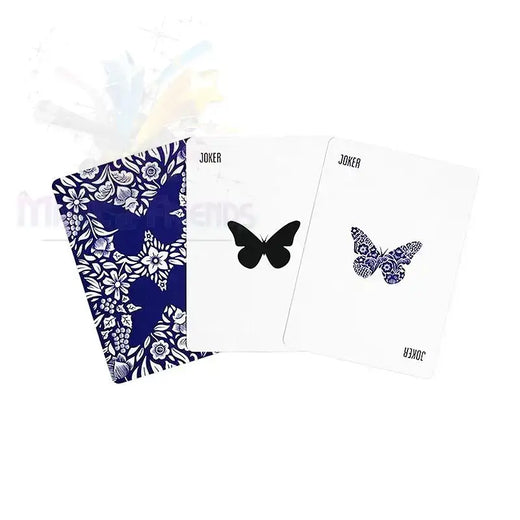 Original 3rd Edition Butterfly Playing Cards with video tutorials - Blue (marked) by Difatta