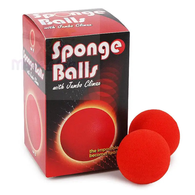 Rote Schwammbälle für Zaubertricks.