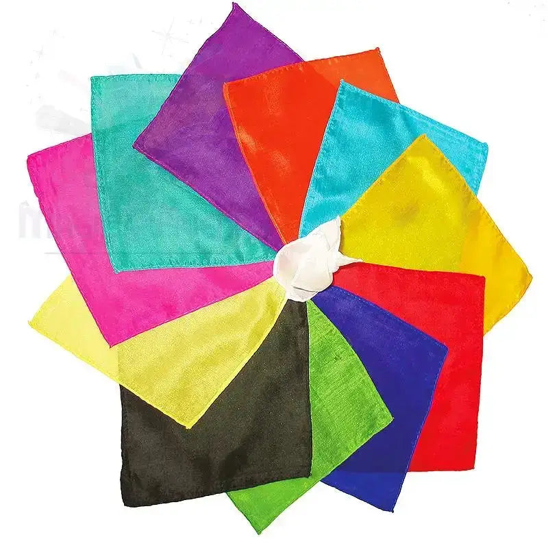 Silk Squares - 15 cm (6 inches) - Set of 12 Silks - Assorted dozen by Difatta