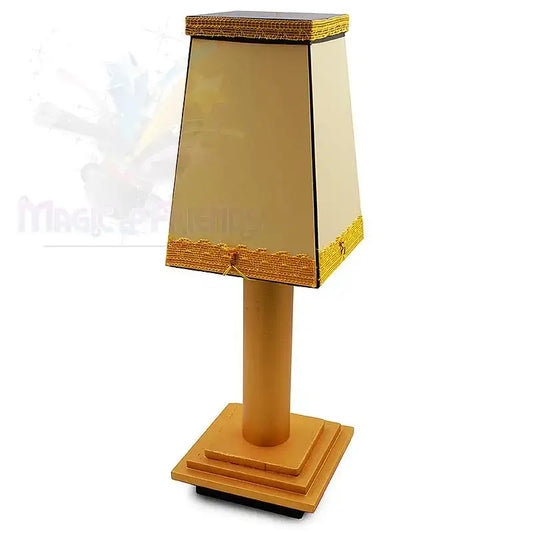 Tischlampe mit goldfarbenem Lampenschirm, magischer Dekoartikel für Zaubertricks