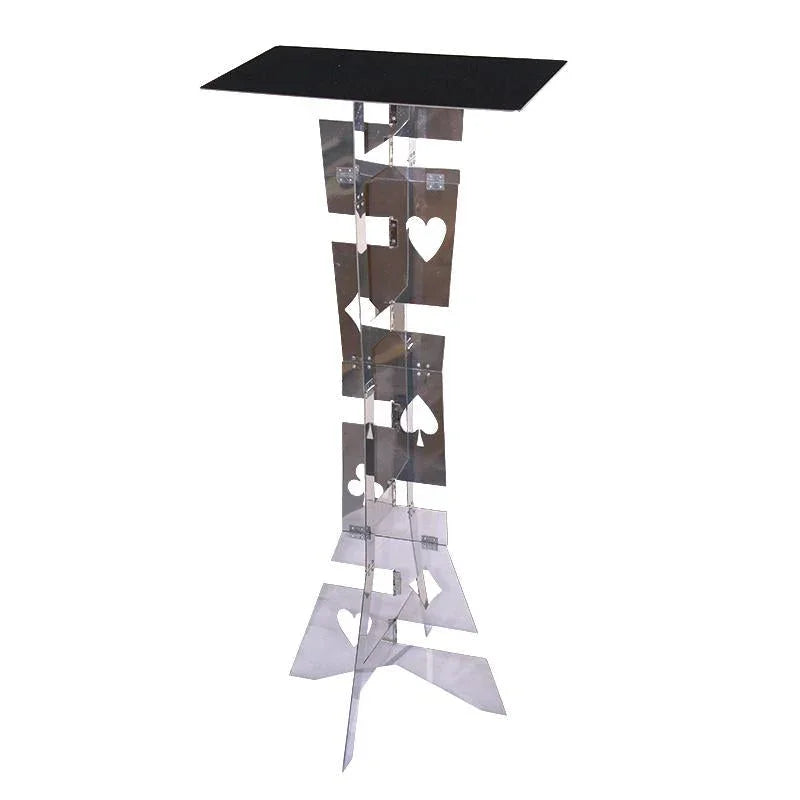 Zaubertisch aus Acryl mit Spielkartensymbolen, ideales Zauberzubehör von DeinZaubershop.com