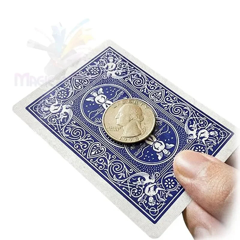 Zaubertrick mit Spielkarte und Münze, DeinZaubershop.com, magisches Gimmick für Anfänger