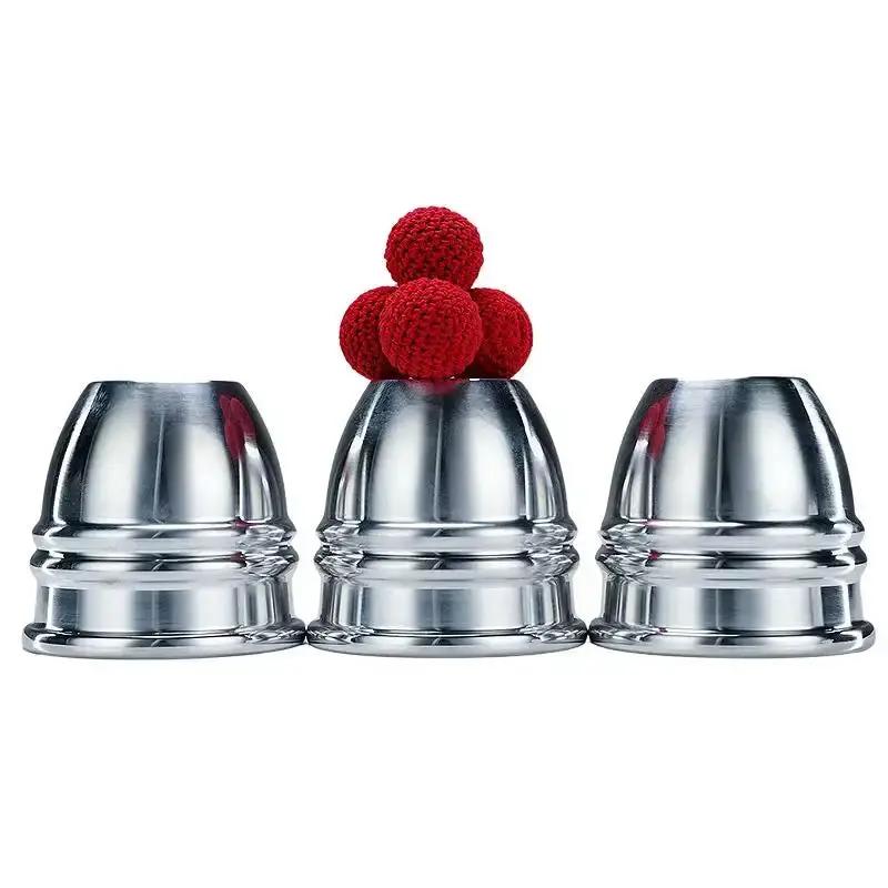 Aluminum Alloy Cups and Balls Set by TCC Magic by Difatta
