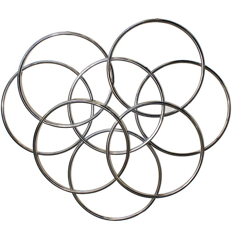 Chinese Linking Rings - Chromed - Cm 20 (9 inches)