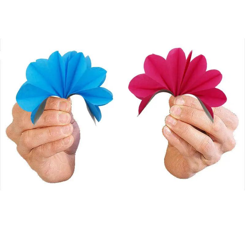 Bare Hand Flower Production - 10 Multicolored Paper Flowers by Difatta