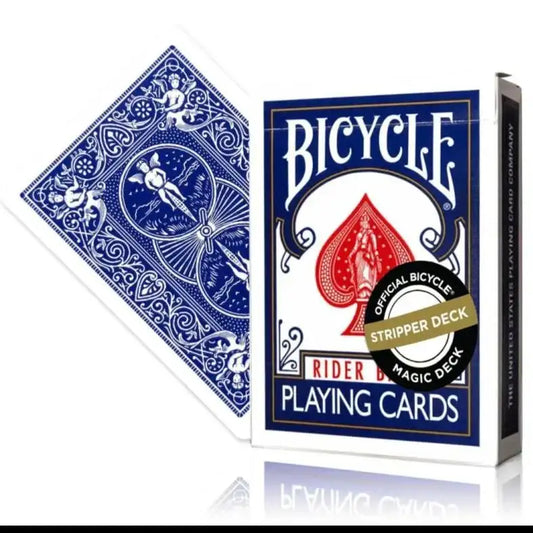 Bicycle Stripper Deck Kartenspiel für Zaubertricks, Vorder- und Rückseite sichtbar, blau-weißes Design
