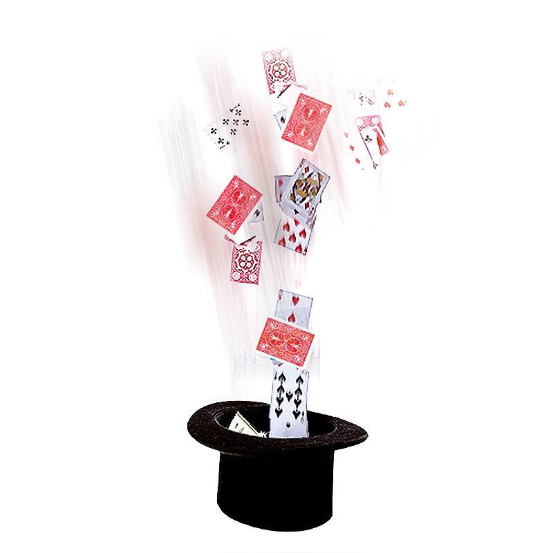 Card fountain with remote control