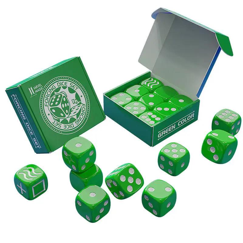 Forcing Dice Set by Iarvel Magic - Forcing plus Normal Dice - Green by Difatta