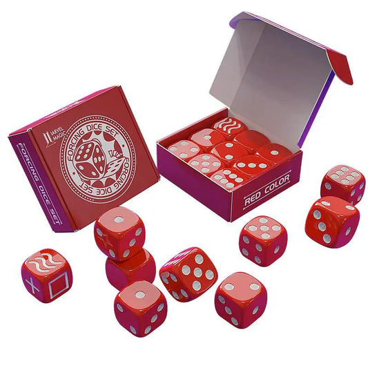 Forcing Dice Set by Iarvel Magic - Forcing plus Normal Dice - Red by Difatta