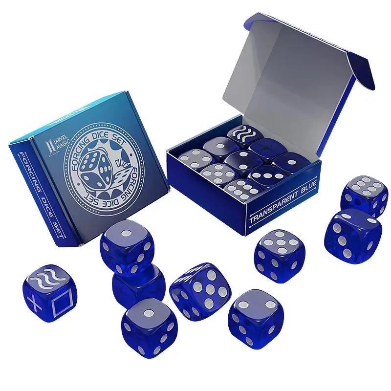Forcing Dice Set by Iarvel Magic - Forcing plus Normal Dice - Transparent Blue by Difatta