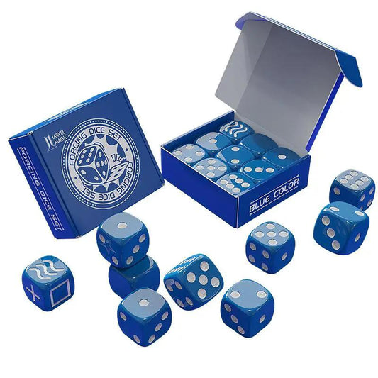 Forcing Dice Set by Iarvel Magic - Forcing plus Normal Dice - Blue by Difatta
