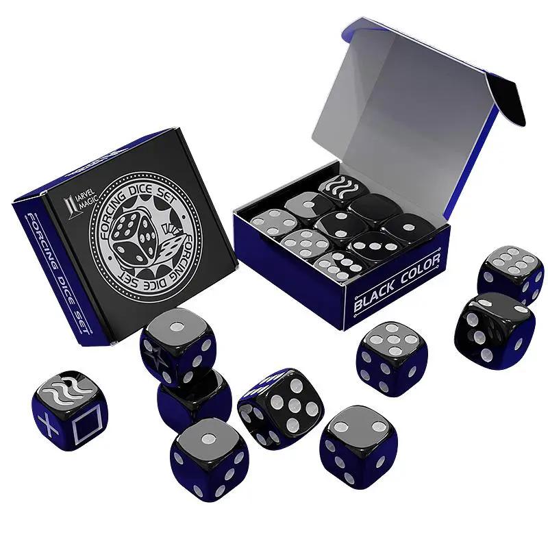 Forcing Dice Set by Iarvel Magic - Forcing plus Normal Dice - Black by Difatta