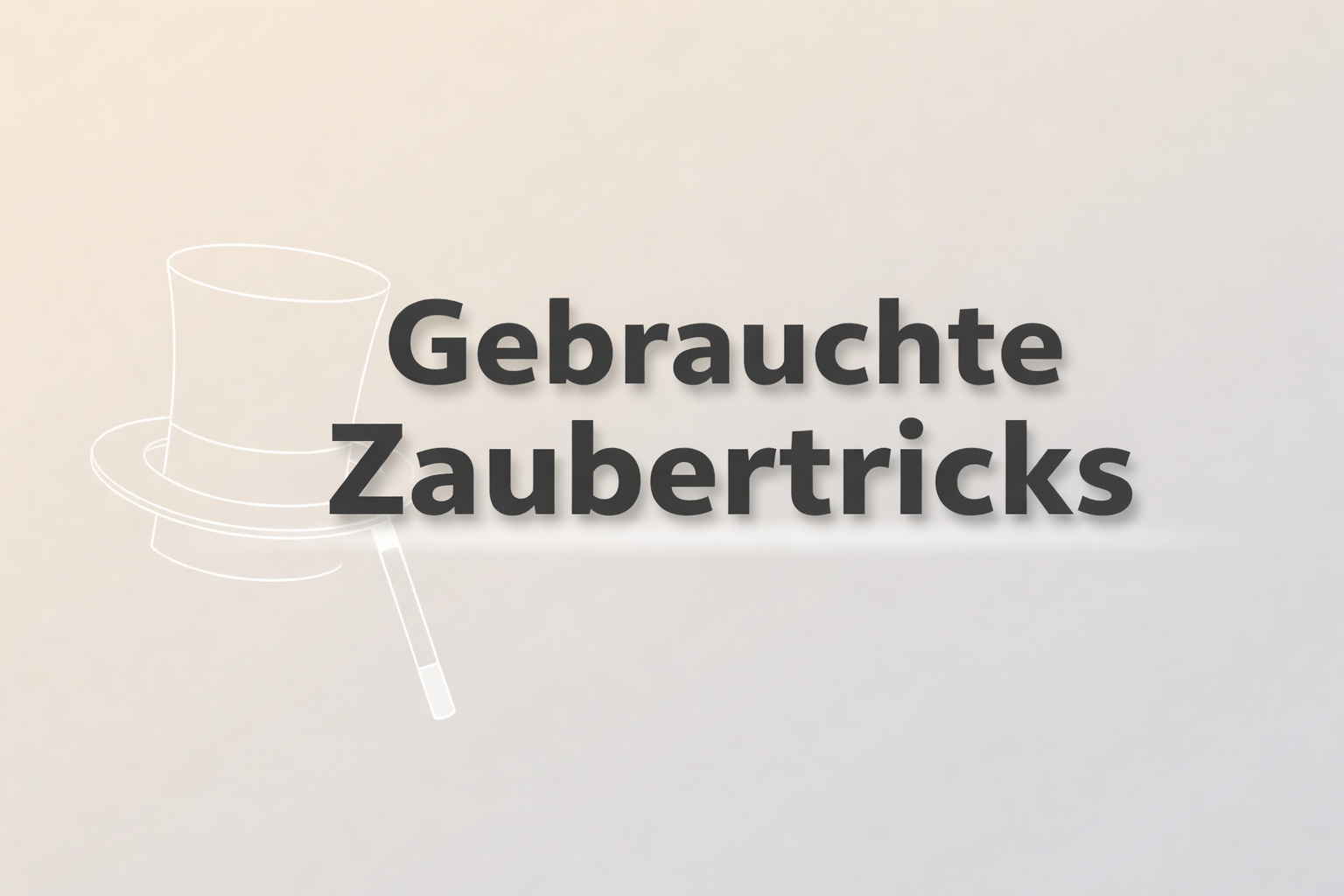 Gebrauchte Zaubertricks