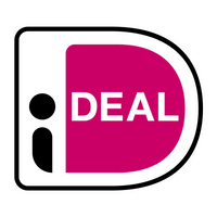 iDEAL Logo, digitales Bezahlsystem Symbol in Pink und Weiß, online kaufen