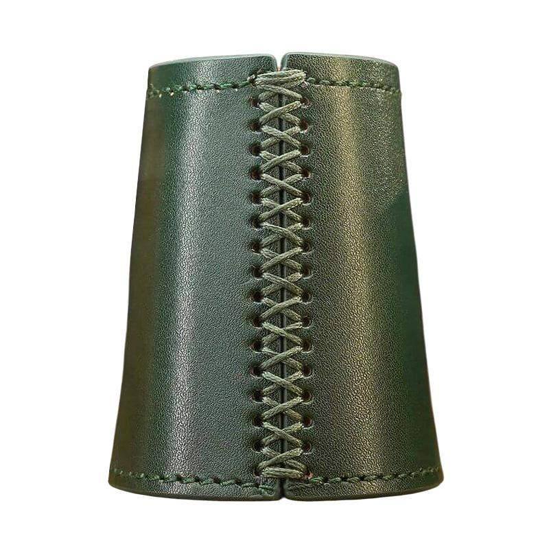 Leather Chop Cup by TCC (Deep Forest Green) by Difatta