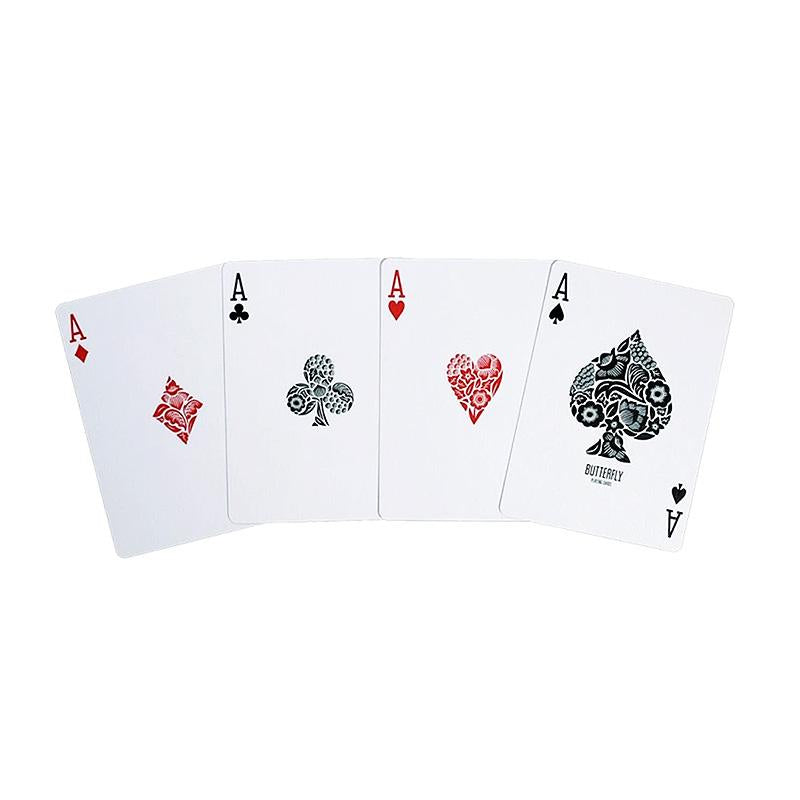 Original 3rd Edition Butterfly Playing Cards  with video tutorials - Red (marked) - DeinZaubershop.com