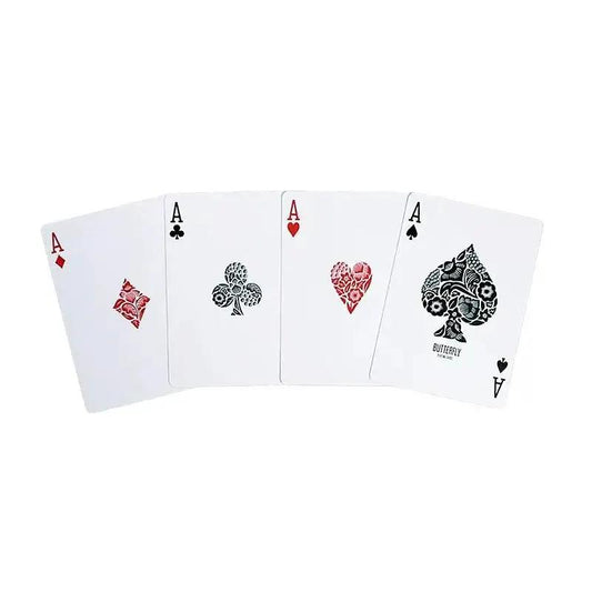 Original 3rd Edition Butterfly Playing Cards with video tutorials - Red (marked) by Difatta