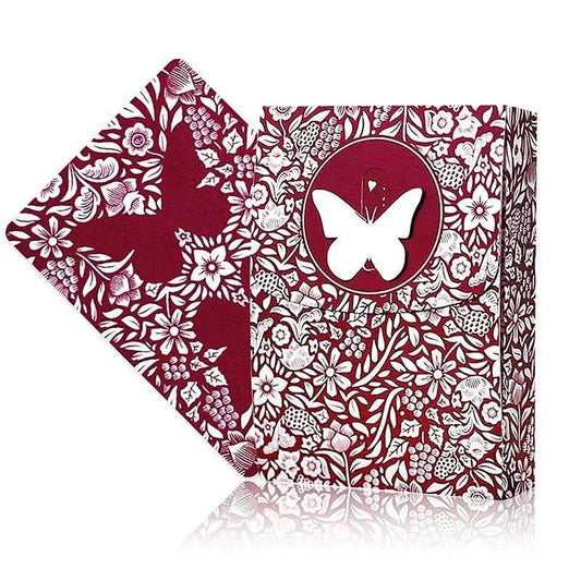 Original 3rd Edition Butterfly Playing Cards with video tutorials - Red (marked) by Difatta