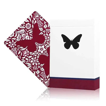 Original 3rd Edition Butterfly Playing Cards with video tutorials - Red (marked) by Difatta