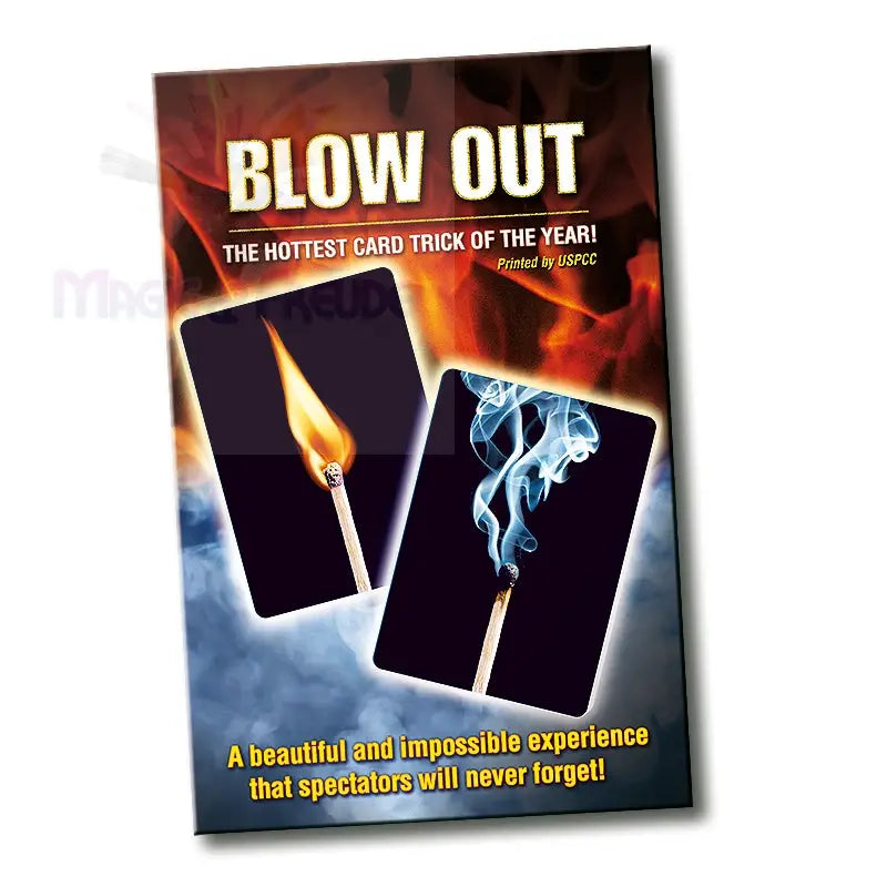Zaubertrick-Anleitung für einen Kartentrick namens ’Blow Out’.