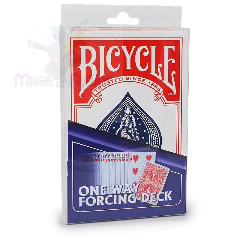 Ein Bicycle One Way Forcing Deck mit Spielkarten.