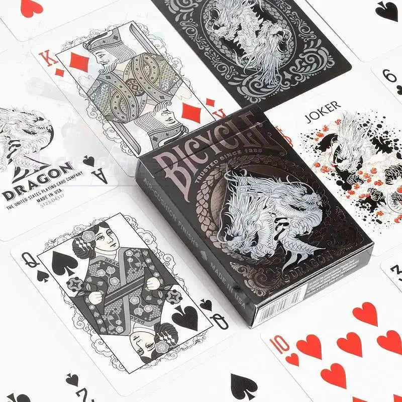 Bicycle - Black Dragon Playing Cards by Difatta