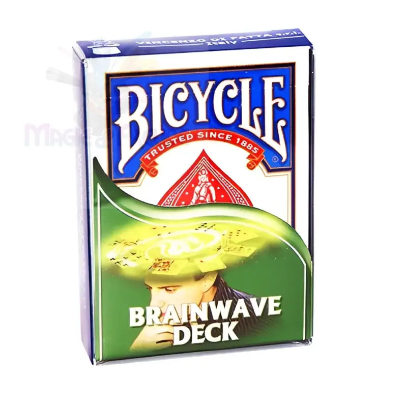 Ein grünes und blaues Bicycle Brainwave Spielkartenset.