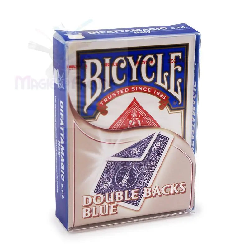Ein blaues Spiel der Marke Bicycle mit Double Backs Spielkarten.