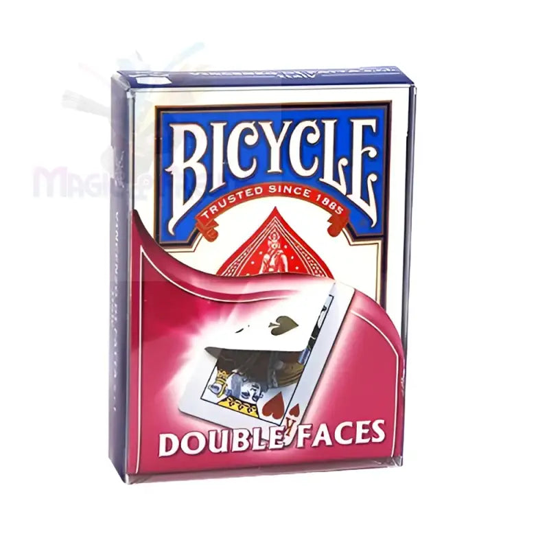 Ein versiegeltes Deck von Bicycle Double Faces Spielkarten.