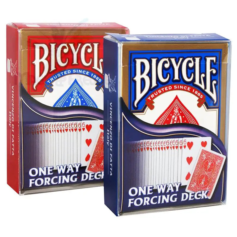 Zwei Spielkartensätze der Marke Bicycle, ein roter und ein blauer, mit Einwegzwang.