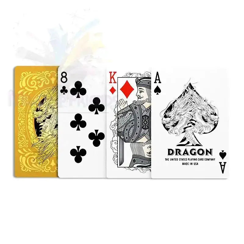 Bicycle - Gold Dragon Playing Cards by Difatta
