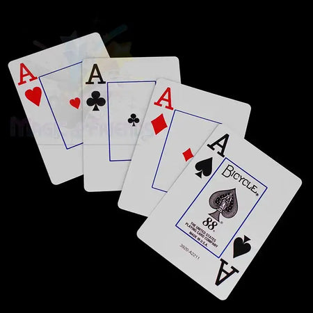 Bicycle - Poker size jumbo index - Red back by Difatta