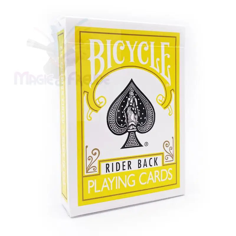 Ein gelbes Bicycle Rider Back Spielkartenset.