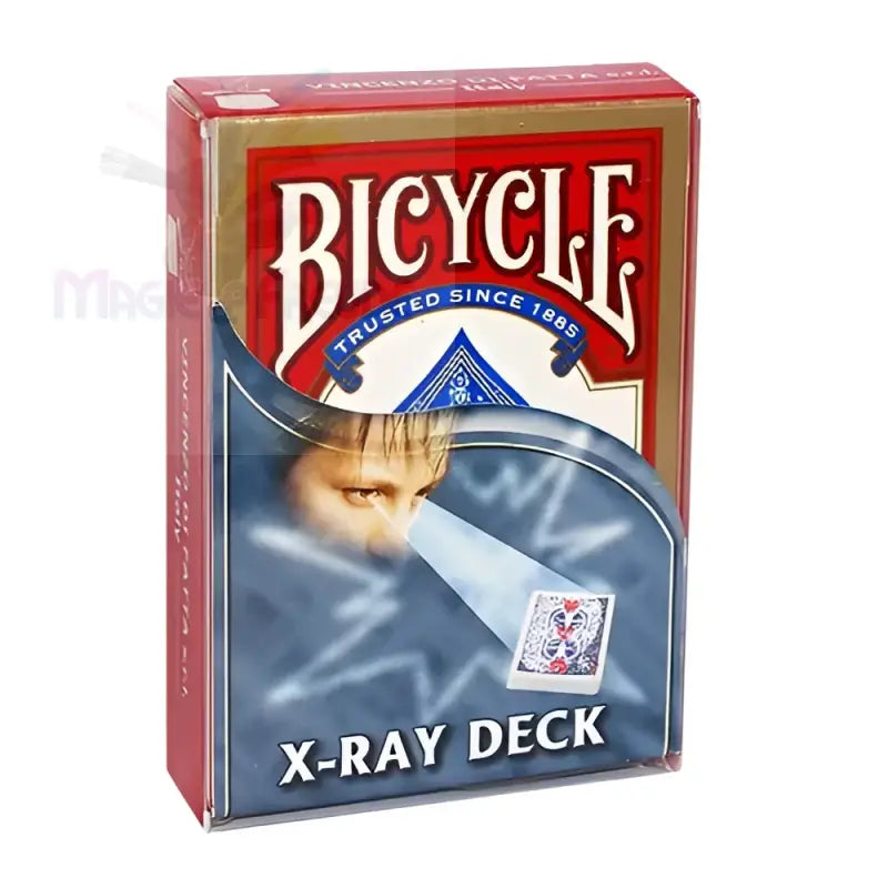 Ein rot-goldenes Bicycle X-Ray Spielkartendeck.