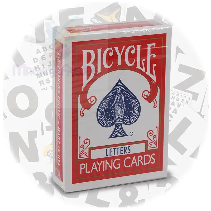 Ein versiegeltes Deck von Spielkarten der Marke Bicycle ’Letters’.