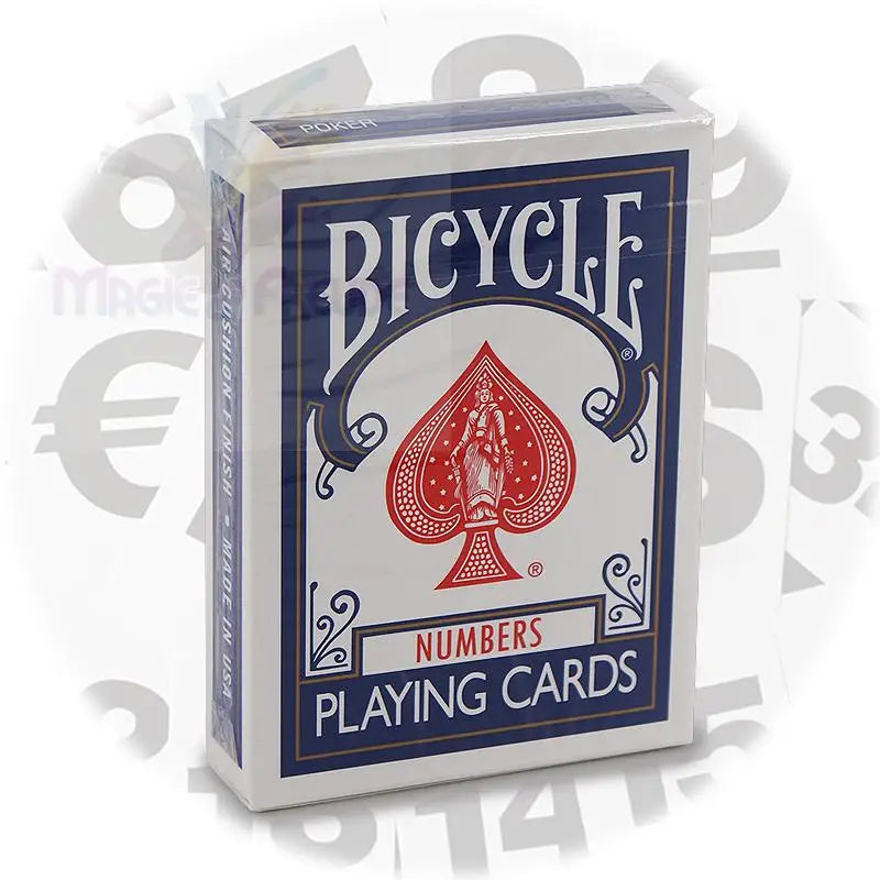 Ein Satz Spielkarten der Marke Bicycle mit rotem Pik-Design und der Bezeichnung ’Numbers’.