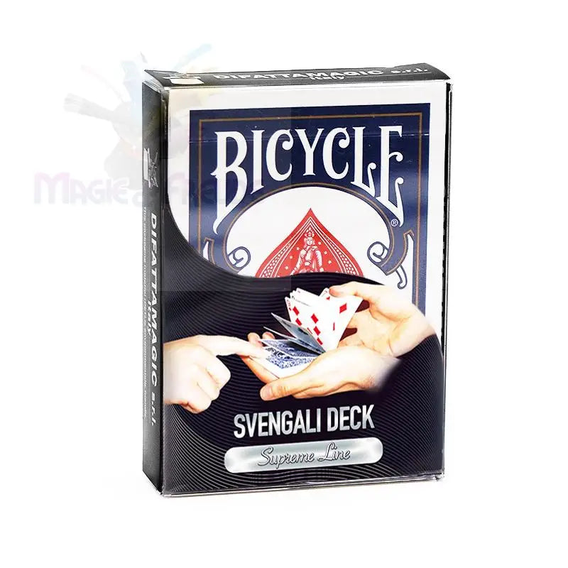 Ein Bicycle Svengali Deck von Spielkarten in einer klaren Plastikhülle.