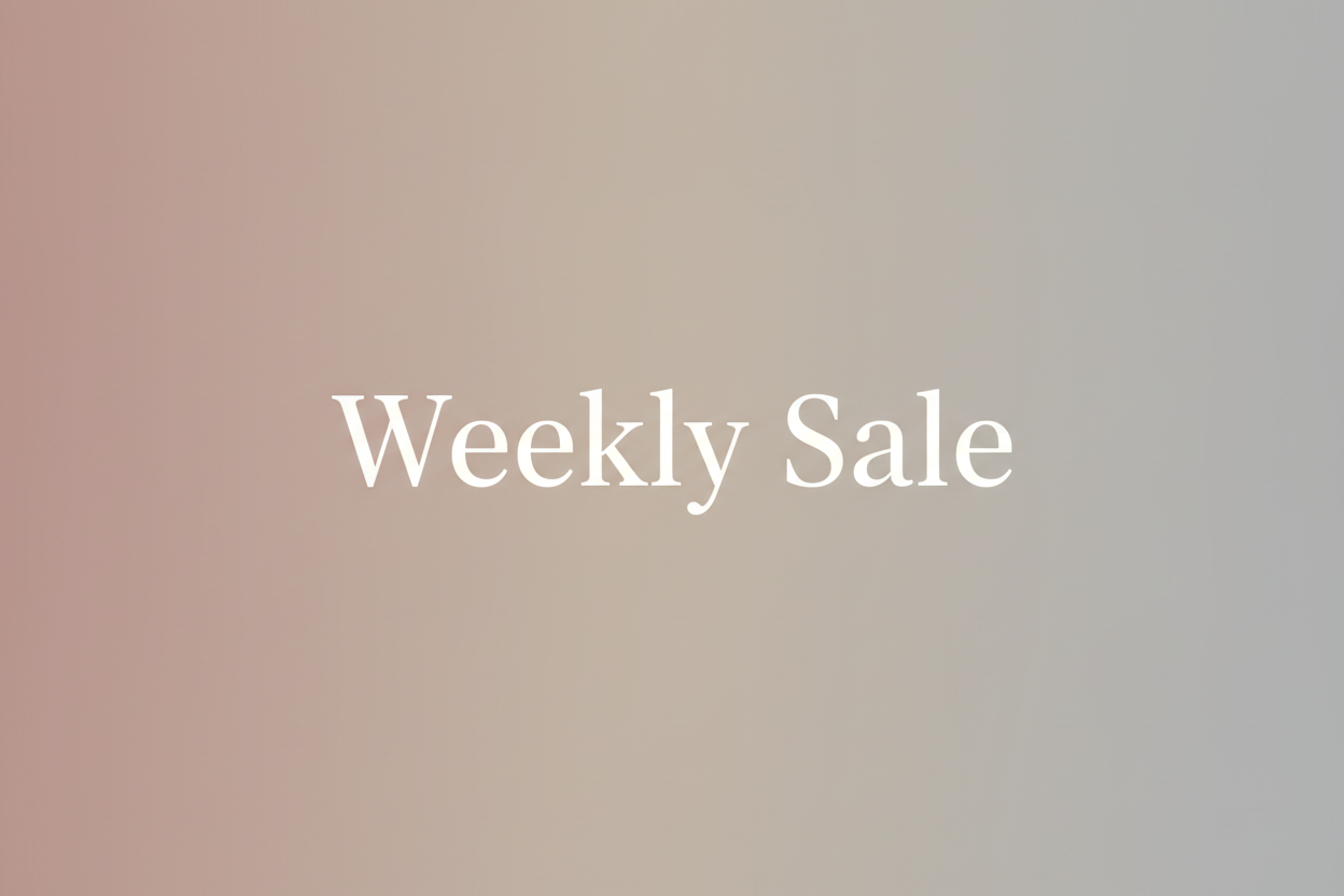 Bitte dezenter! Und nur den Text Weekly Sale. 