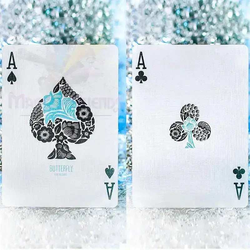 Butterfly Seasons Playing Cards - Winter (marked) by Difatta