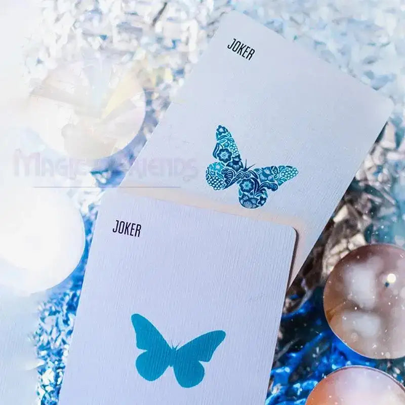 Butterfly Seasons Playing Cards - Winter (marked) by Difatta