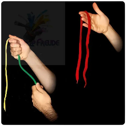 Drei bunte Seilstücke.