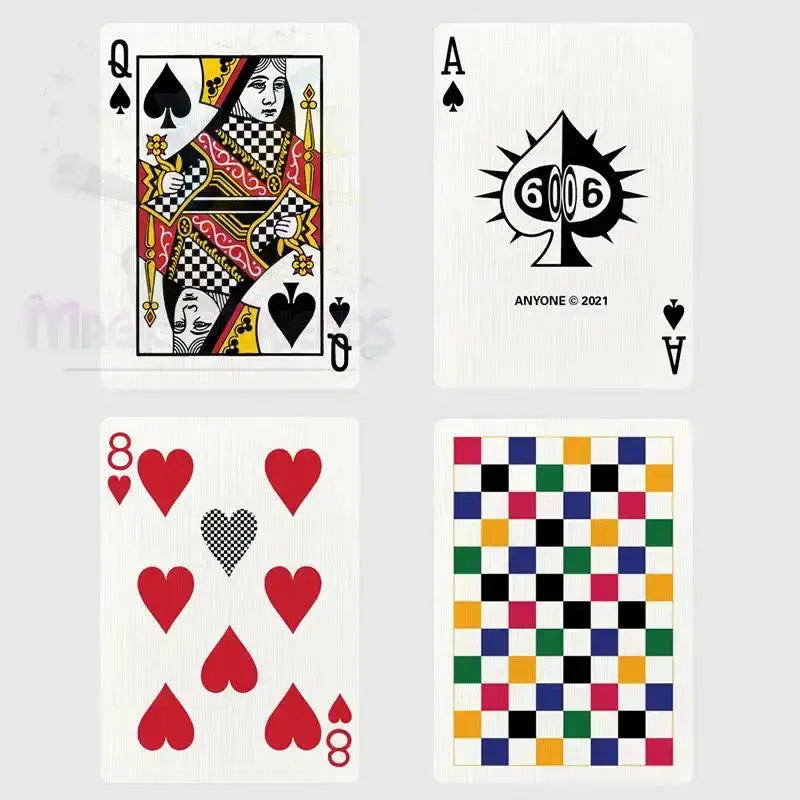 Checkerboard Playing Cards - Multicolor by Difatta